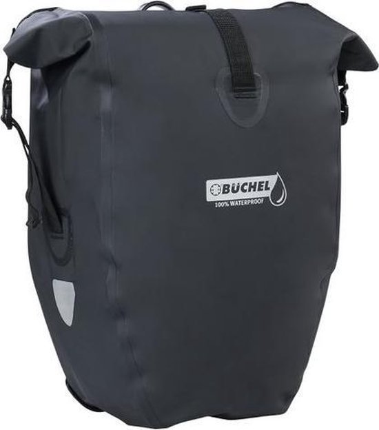 TAS ENKEL BUCHEL ZWART WATERPROOF 25 LITER QUICK MOUNT BEVESTIGING